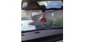  ? Polymer Clay Perfume PendantTriangle Essential Oil Bottles Car Hanging Decorations (Random Color)