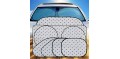 6PCS Wave Point Sunshade Car Sun Block Front Windshield Side Fence Back Stopper