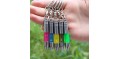 Car Requisite Magnetism ESD Silver Bullet Shapes Tone High Voltage Anti-Static Keychain (Color Selection)
