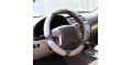 Sandwich Steering Wheel Cover for Four Seasons Beige Gray and Black