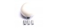 Universal White Round Ball Shaped Gear Shift Lever Knob for Manual Car Auto
