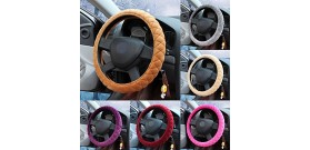  ?Super Soft Crystal Velvet Steering Wheel Covers 9 Color for Choose 38cm