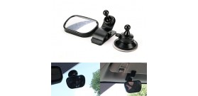 Mini Car Baby View Mirror 2 IN 1 / Car Rear Baby Safety Convex Mirror for Car Adjustable Baby Mirror