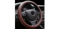 Steering Wheel Cover for Four Seasons Beige Gray Yellow Deep-Brown and Black