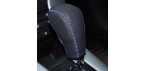 Black Genuine Leather Gear Shift Knob Cover for Automatic