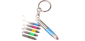 Car Requisite Magnetism ESD Silver Bullet Shapes Tone High Voltage Anti-Static Keychain (Color Selection)