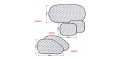 6PCS Wave Point Sunshade Car Sun Block Front Windshield Side Fence Back Stopper