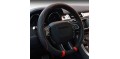 Imported Leather Steering Wheel Cover for Four Seasons Yellow Red Blue and White